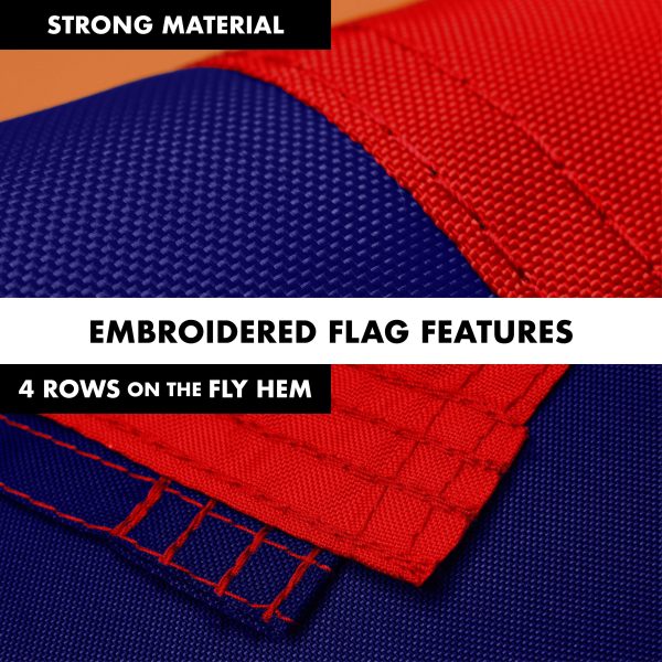 G128 Combo Pack: 6 Ft Tangle Free Aluminum Spinning Flagpole (Black) & Arizona AZ State Flag 3x5 Ft, ToughWeave Series Embroidered 300D Polyester | Pole with Flag Included - Image 5
