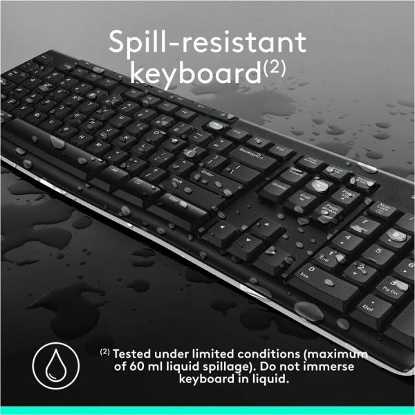 Logitech MK270 Wireless Keyboard and Mouse Combo for Windows, 2.4 GHz Wireless, Compact Mouse, Black - Image 6