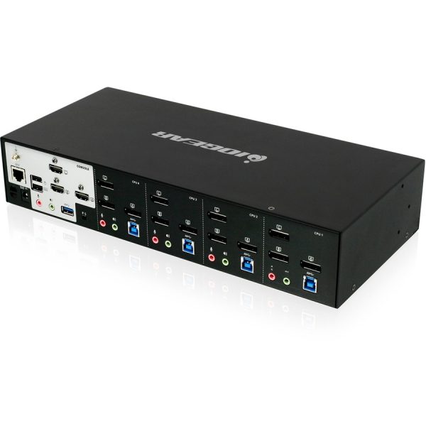 4-Port 4K Triple View DisplayPort KVMP Switch with USB 3.0 Hub (TAA Compliant) - Image 5