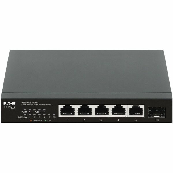Eaton Tripp Lite Series 5-Port 2.5 Gbps Desktop Gigabit Ethernet Unmanaged Switch with PoE+ Pass-Through, 70W, Metal Enclosure, TAA - Image 3