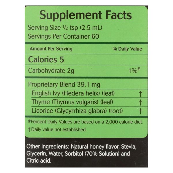 Herbion Naturals Sugar Free Ivy Leaf Syrup With Thyme Dietary Supplement  - 1 Each - 5 OZ - Image 3
