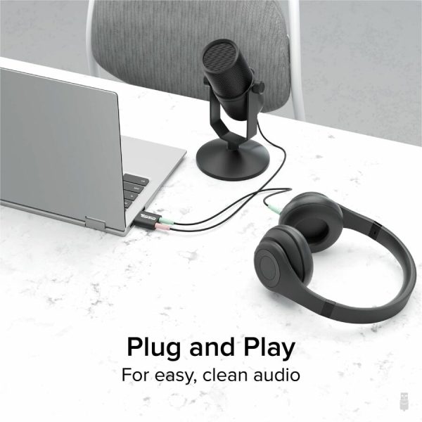 Plugable USB Audio Adapter with 3.5mm Speaker-Headphone and Microphone Jack, Add an External Stereo Sound Card to Any PC - Image 4