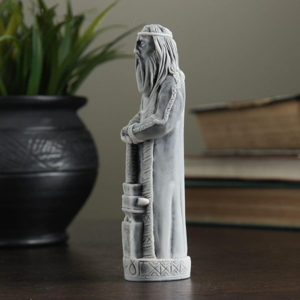 AEVVV Svarog The Slavic Creator God Collectible Figurine   Interior Marble Sculpture 4.7  Tall in Subtle Grey for Home and Office Decor - Image 2