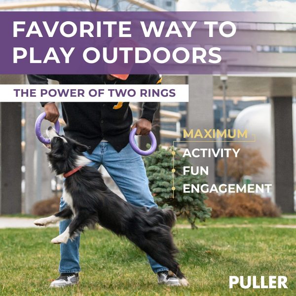 Puller Outdoor Dog Ring Toys   Dog Fetch Toy & Tug of War Dog Toy for Small Medium Large Dogs   Dog Ball & Soft Dog Frisbee Alt   Outside Dog Yard Toys   Big Dog Pull Toy   Best Dog Exercise Equipment - Image 3