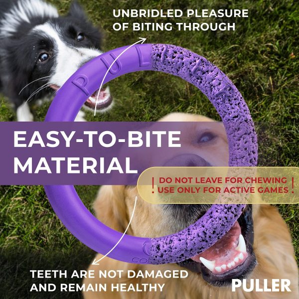 Puller Outdoor Dog Ring Toys   Dog Fetch Toy & Tug of War Dog Toy for Small Medium Large Dogs   Dog Ball & Soft Dog Frisbee Alt   Outside Dog Yard Toys   Big Dog Pull Toy   Best Dog Exercise Equipment - Image 5