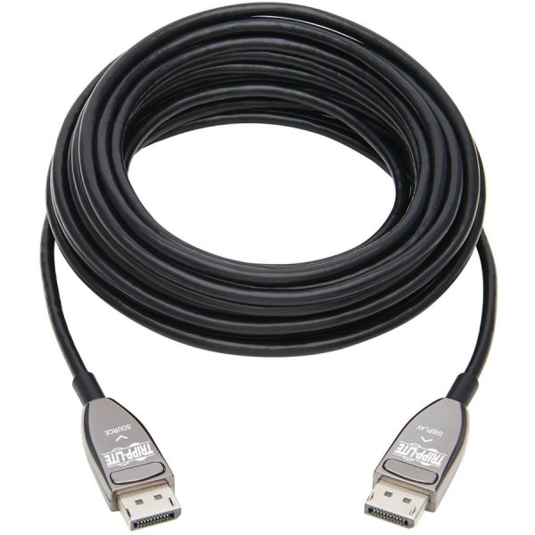 Eaton Tripp Lite Series DisplayPort Active Optical Cable (AOC), 8K 60 Hz (M/M), CL3 Rated, Latching Connectors, Black, 15 m (49 ft.) - Image 2