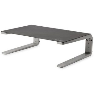 StarTech.com Monitor Riser Stand, For up to 32" (22lb/10kg) Monitor, Monitor Riser, Steel&Aluminum, Monitor Shelf w/ Three Height Settings