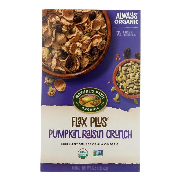 Nature's Path Organic Flax Plus Cereal - Pumpkin Raisin Crunch - Case of 12 - 12.35 oz. - Image 2