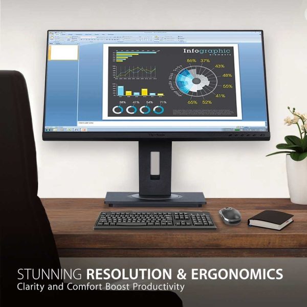 ViewSonic VG2755 27 Inch IPS 1080p Monitor with USB C, HDMI, DisplayPort, VGA and 40 Degree Tilt Ergonomics for Home and Office - Image 2