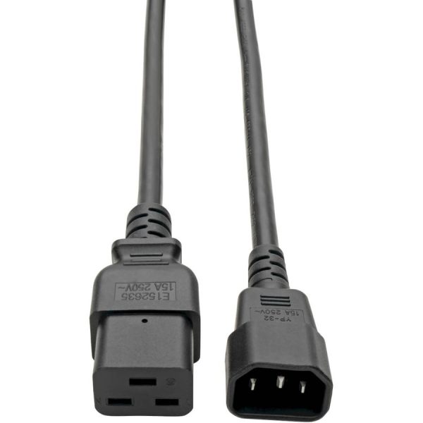 Eaton Tripp Lite Series Power Cord, C19 to C14 - Heavy-Duty, 15A, 250V, 14 AWG, 10 ft. (3.05 m), Black