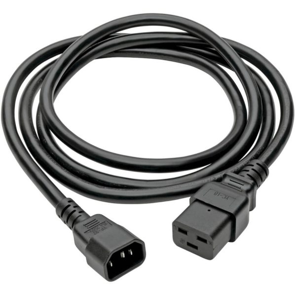 Eaton Tripp Lite Series Power Cord, C19 to C14 - Heavy-Duty, 15A, 250V, 14 AWG, 10 ft. (3.05 m), Black - Image 2