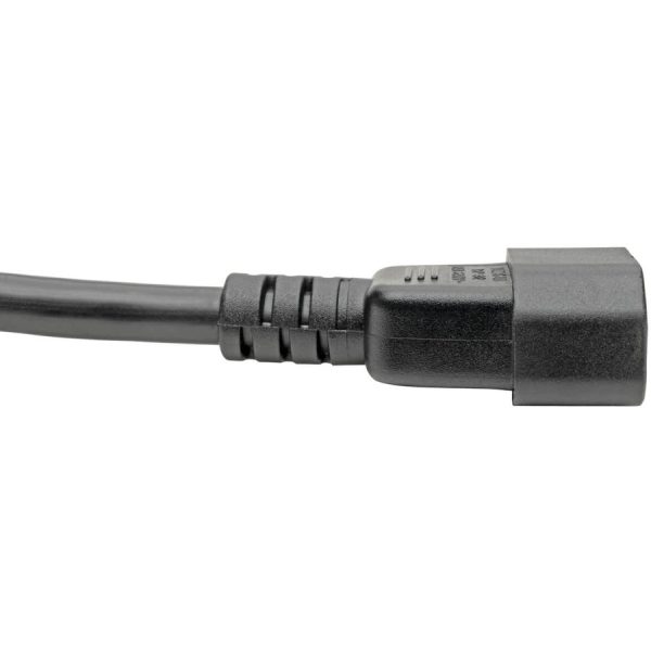 Eaton Tripp Lite Series Power Cord, C19 to C14 - Heavy-Duty, 15A, 250V, 14 AWG, 10 ft. (3.05 m), Black - Image 3