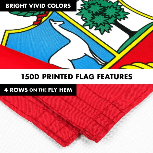 G128 Combo Pack: 6 Feet Tangle Free Spinning Flagpole (Silver) Peru Peruvian Flag 3x5 ft Printed 150D Brass Grommets (Flag Included) Aluminum Flag Pole - Image 5
