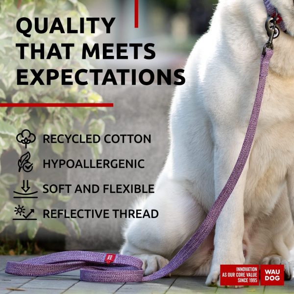 Recycled Cotton Dog Leash 6 Ft   10 Ft Eco Friendly Collar for Small Medium & Large Dogs   Reflective Dog Leash for Medium Dogs   Strong Leashes for Large Breed Dogs Puppy Leash for Small Dogs - Image 4