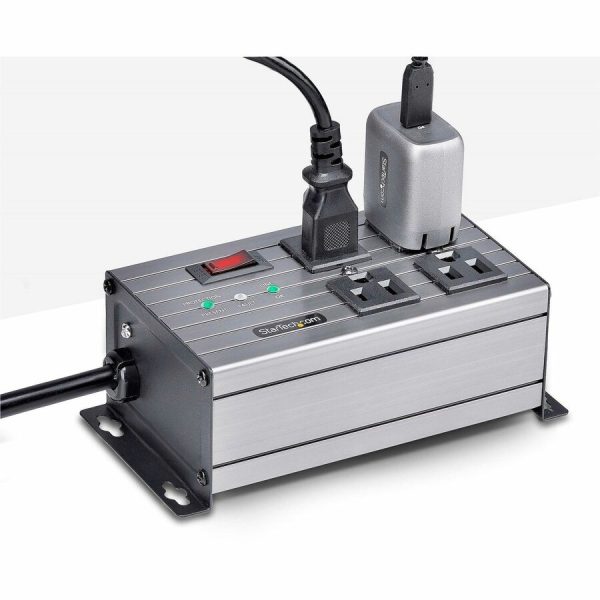 StarTech.com 4-Outlet Industrial Power Strip 125V/15A, EMI/RFI Isolation, Surge Protection, Mountable PDU, 8ft NEMA 5-15P Cord, UL Listed - Image 7