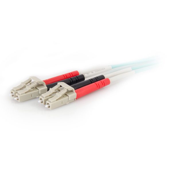 C2G 5m LC-LC 50/125 Duplex Multimode OM4 Fiber Cable - Aqua - 16ft - Image 3