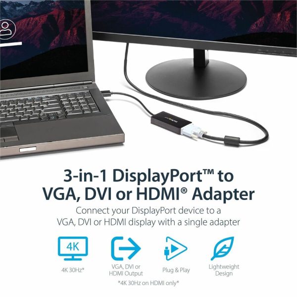 StarTech.com Travel A/V adapter: 3-in-1 DisplayPort to VGA DVI or HDMI converter - Image 2