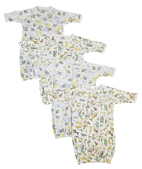 Unisex Newborn Baby 4 Piece Gown Set Nc_0819
