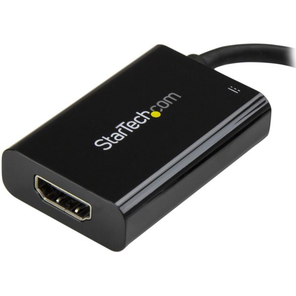 StarTech.com USB C to HDMI 2.0 Adapter 4K 60Hz with 60W Power Delivery Pass-Through Charging - USB Type-C to HDMI Video Converter - Black - Image 2