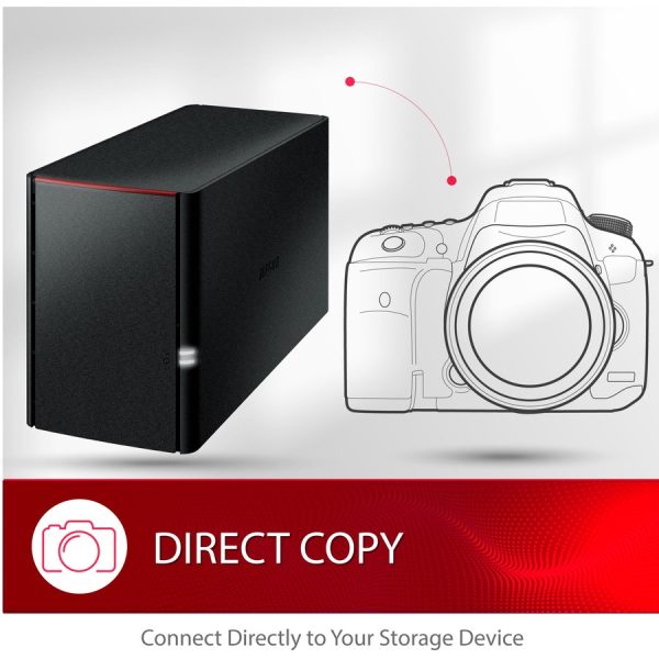 BUFFALO LinkStation SoHo 220 Home-Office NAS Storage 8TB Personal Cloud Hard Drives Included - Image 5