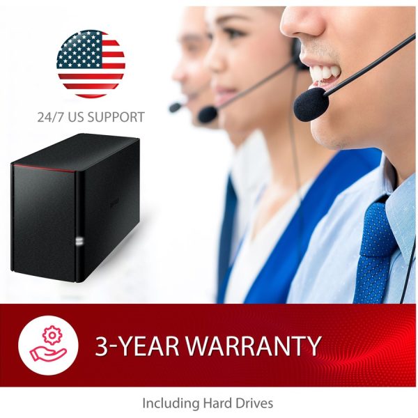 BUFFALO LinkStation SoHo 220 Home-Office NAS Storage 8TB Personal Cloud Hard Drives Included - Image 8