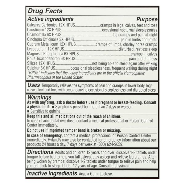 Hyland's - Leg Cramp Relief PM - Case of 3-50 Tablets - Image 2