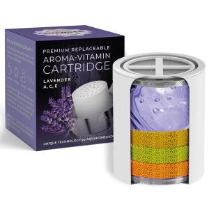 Vitamin C   E   A Shower Filter Replacement Cartridge with Aroma Granules (Lavender)   Removes Chlorine Supports Skin & Hair Health   Compatible with Similar 15 20 Stage Filters