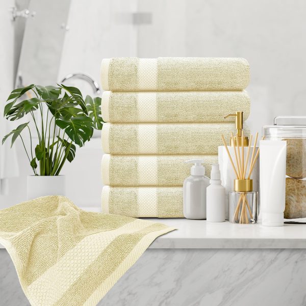 Luxury Hand Towels | Cotton Hotel spa Bathroom Towel | 16x30 | 6 Pack | Beige - Image 6