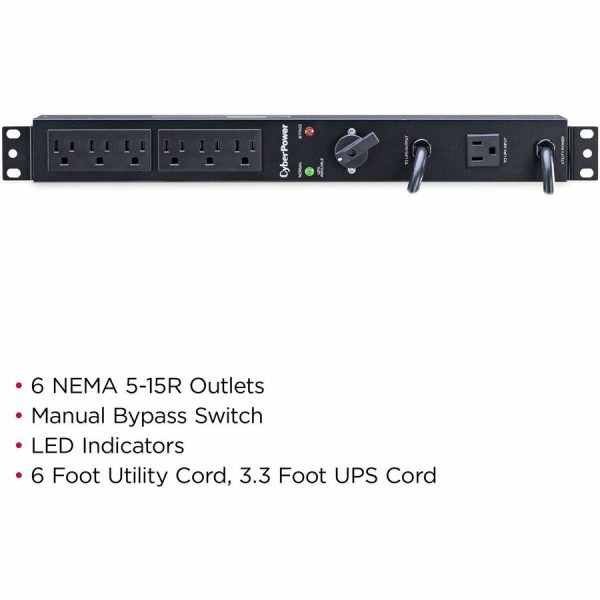 CyberPower MBP15A6 120 VAC 15A Maintenance Bypass PDU - Image 2