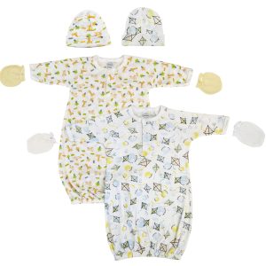 Unisex Newborn Baby 6 Piece Gown Set Nc_0749