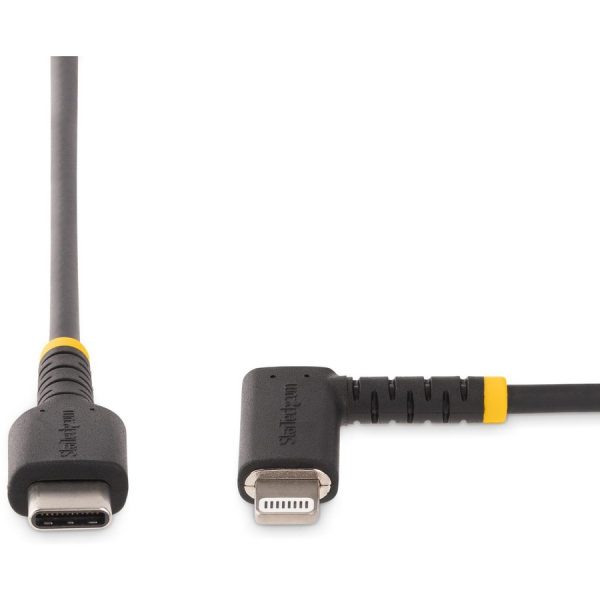 StarTech.com 3ft (1m) Durable USB-C to Lightning Cable, Right-Angled Heavy Duty USB Type-C to Lightning Charging/Sync Cord - Image 4