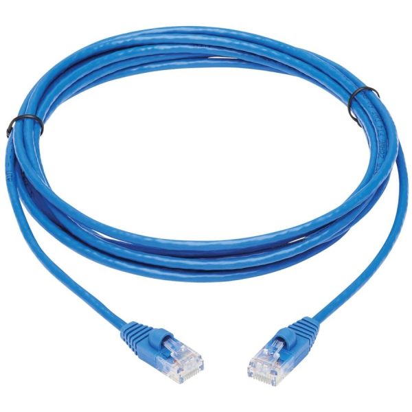 Eaton Tripp Lite Series Cat6a 10G Snagless Molded Slim UTP Ethernet Cable (RJ45 M/M), Blue, 10 ft. (3.05 m) - Image 2