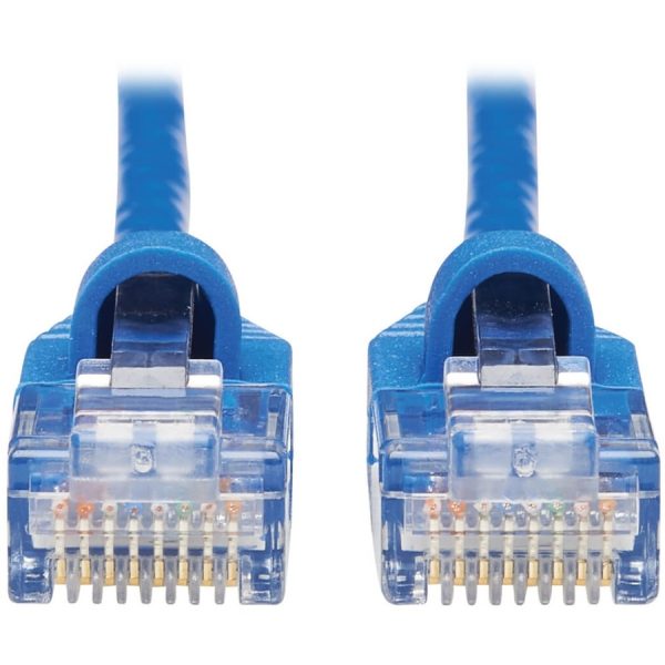 Eaton Tripp Lite Series Cat6a 10G Snagless Molded Slim UTP Ethernet Cable (RJ45 M/M), Blue, 10 ft. (3.05 m) - Image 3