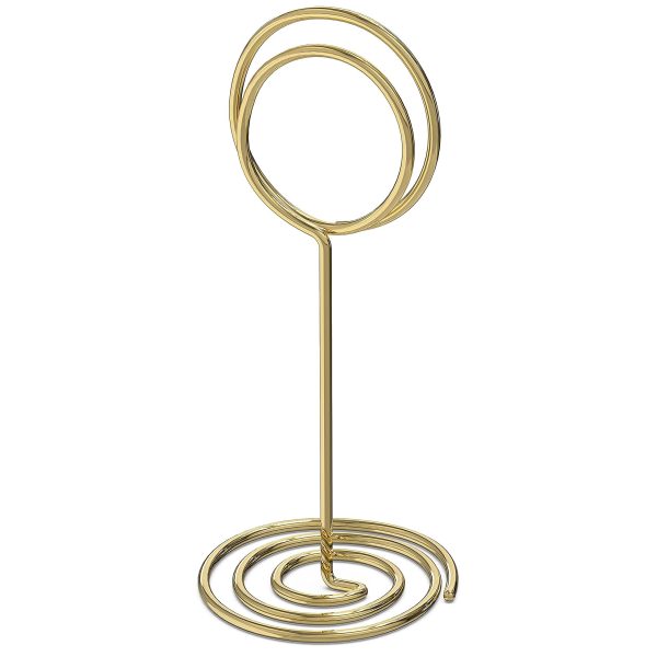 10 Pack Table Number Holders for Wedding   Gold Place Card Holder   Table Sign Holders   Picture   Photo Holders for Tables   Mini Table Number Stands Gold   Small Gold Table Number Holders Clip Stand