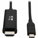 Eaton Tripp Lite Series USB-C to HDMI Adapter Cable (M/M), 4K 60 Hz, 4:4:4, Thunderbolt 3 Compatible, Black, 9 ft. (2.7 m)