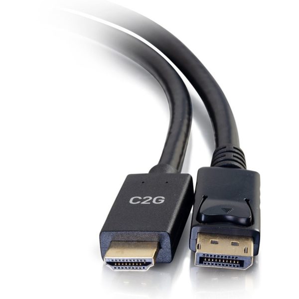 C2G 6ft DisplayPort to HDMI Cable - DP to HDMI Adapter Cable - DisplayPort 1.2a HDMI 1.4b - 4K 30Hz - M/M - Image 4