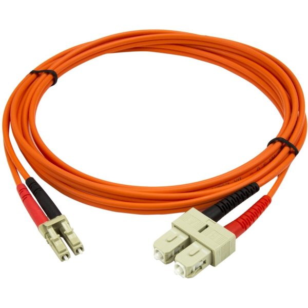 StarTech.com 2m Fiber Optic Cable - Multimode Duplex 50/125 - LSZH Fiber Jumper Cord - LC/SC - Image 4