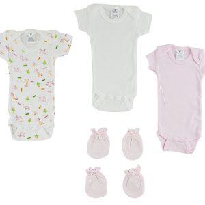 Preemie Onezies And Mittens - 2 Pc Set Cs_0059