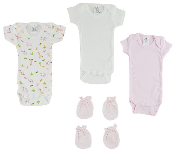 Preemie Onezies And Mittens - 2 Pc Set Cs_0059