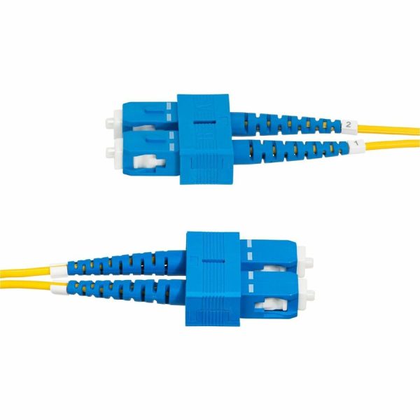 StarTech.com 3m (9.8ft) SC to SC (UPC) OS2 Single Mode Duplex Fiber Optic Cable, 9/125, 40G/100G, Low Insertion Loss, LSZH Jumper Cord - Image 3