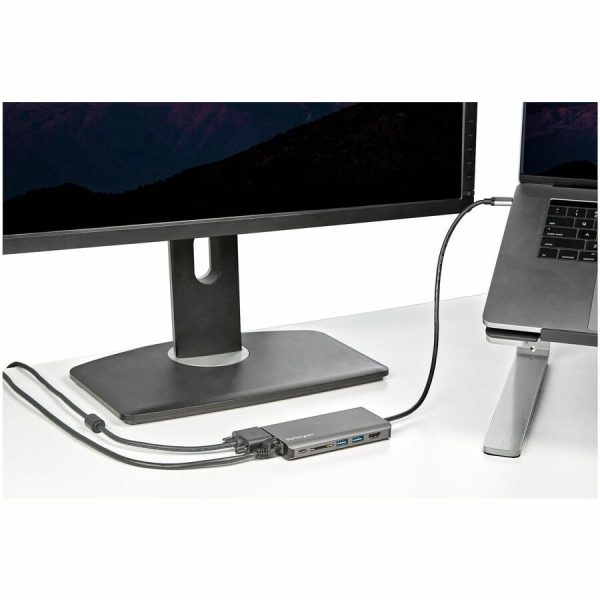 StarTech.com USB C Multiport Adapter - USB-C Mini Travel Dock w/ 4K HDMI or 1080p VGA - 100W PD Pass-Through, 3x USB, SD, GbE, Audio - Image 9