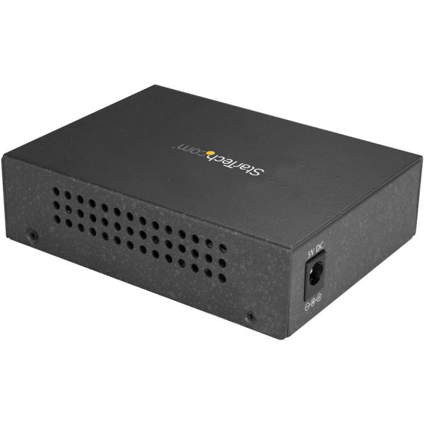 StarTech.com Single Mode SC Fiber Ethernet Media Converter - 1000BASE-LX Gigabit Fiber Optic to Copper Bridge - 10/100/1000 Network 10km - Image 2