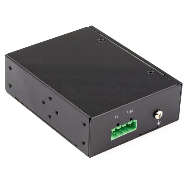 StarTech.com PoE+ Industrial Fiber to Ethernet Media Converter 60W - SFP to RJ45 - SM/MM Fiber to Gigabit Copper IP-30 - Image 2