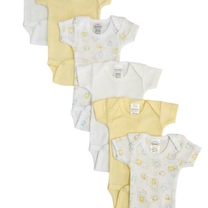 Baby Boy, Baby Girl, Unisex Short Sleeve Onezies Variety (pack Of 6) Nc_0243