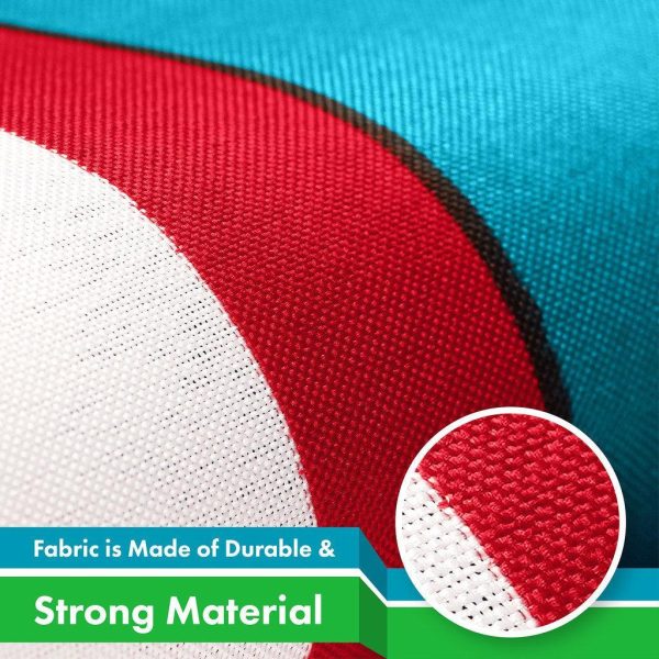 G128 2 Pack: Uzbekistan Uzbekistani Flag | 3x5 Ft | LiteWeave Pro Series Printed 150D Polyester | Country Flag, Vibrant Colors, Brass Grommets, Thicker and More Durable Than 100D 75D Polyester - Image 4