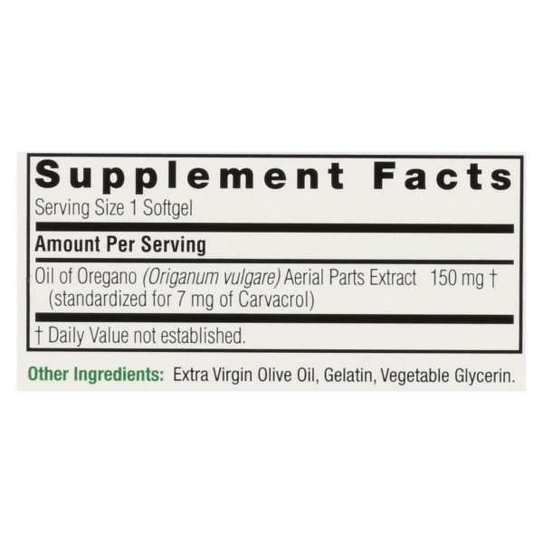 Nature's Answer - Oil of Oregano - 90 Softgels