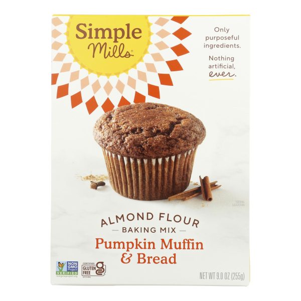Simple Mills Almond Flour Pumpkin Muffin and Bread Mix - Case of 6 - 9 oz. - Image 3