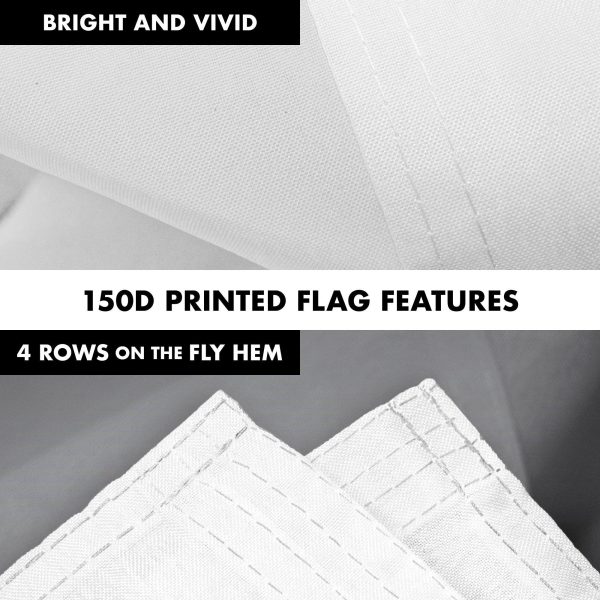 G128 Combo Pack: 6 Feet Tangle Free Spinning Flagpole (Silver) Solid White Flag 3x5 ft Printed 150D Brass Grommets (Flag Included) Aluminum Flag Pole - Image 5
