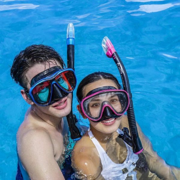 Sport Adult Powerview Mask Dry Snorkel and Fins Travel Set - Image 8