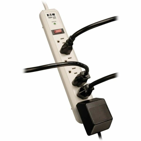 Eaton Tripp Lite Series Protect It! 7-Outlet Surge Protector, 4 ft. (1.22 m) Cord, 1080 Joules, 1 Diagnostic LED, Light Gray Housing - Image 3